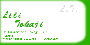 lili tokaji business card